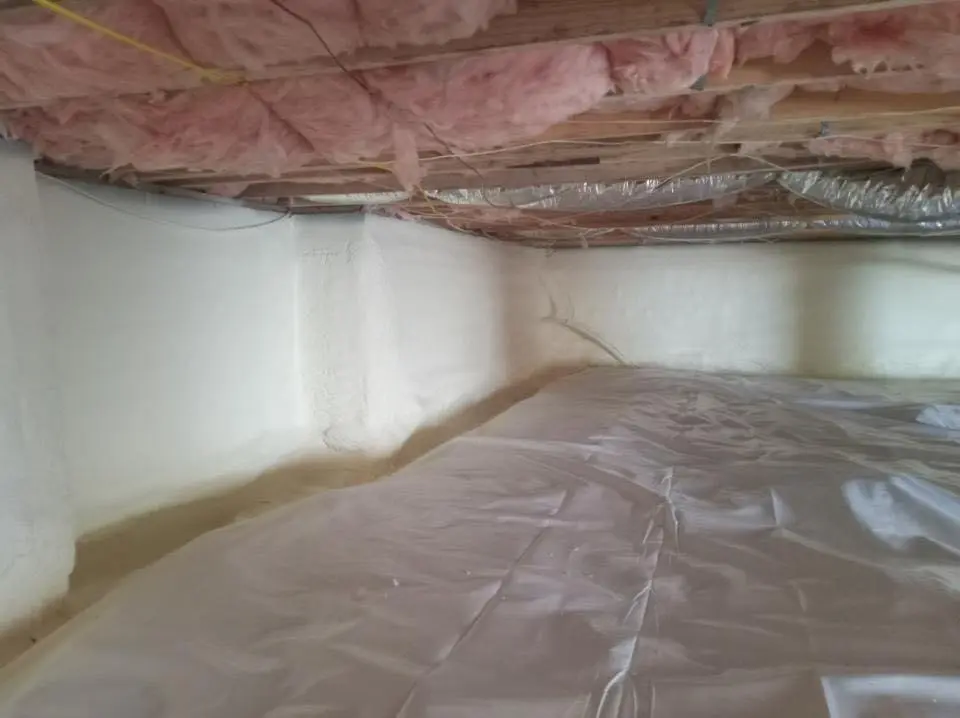 Crawl space encapsulation with closed-cell spray foam for Roof Leak Repair in Palm Bay